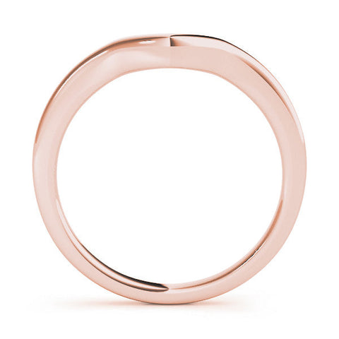Rose gold Curved Plain Band