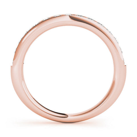 Rose gold Round Cut Diamond Channel Set Eternity Band