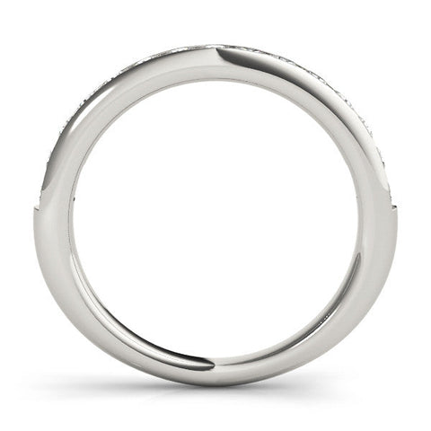 White gold Round Cut Diamond Channel Set Eternity Band