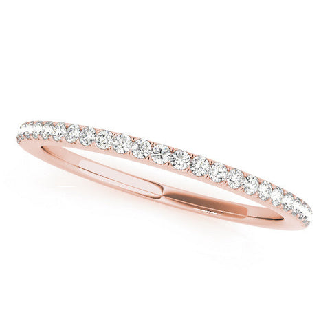 Rose gold Round Diamond Pavé Eternity Band with Micro-Prong Setting