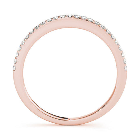 Rose gold Round Diamond Pavé Eternity Band with Micro-Prong Setting