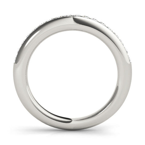White gold Round Diamond Channel Set Comfort Fit Band