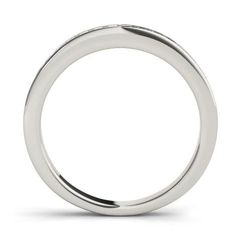 White gold Channel Set Princess Cut Diamond Eternity Band
