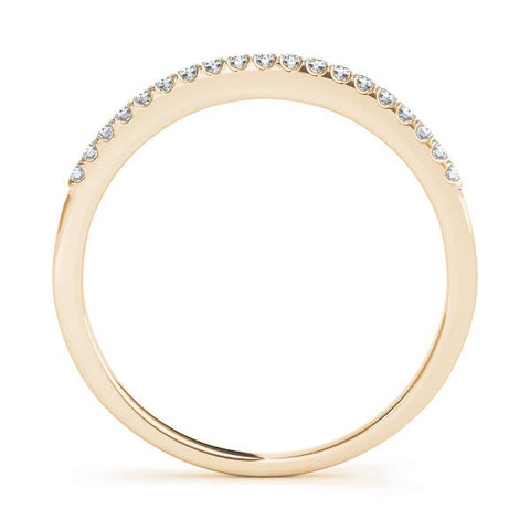Yellow gold Round Diamond Pavé Eternity Band