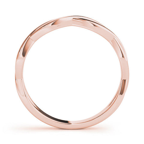 Rose gold Twisted Infinity Band with No Stone