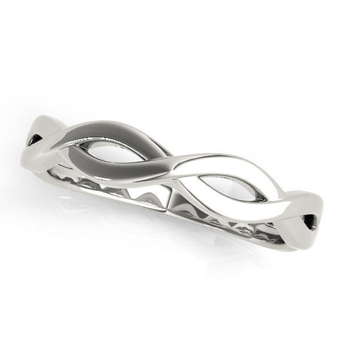 White gold Twisted Infinity Band with No Stone