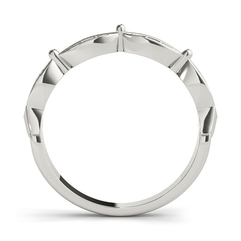 White gold Marquise Diamond Pavé Eternity Band with Bezel Setting