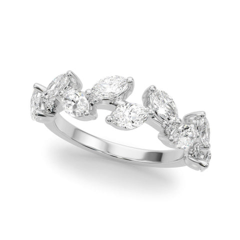 White gold Marquise Diamond Eternity Band with Shared Prong Setting