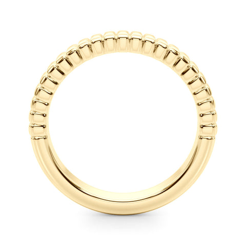 Yellow gold White Gold Ribbed Eternity Band