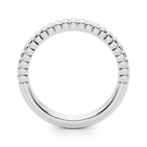 White gold White Gold Ribbed Eternity Band