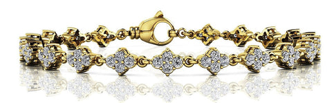White gold Pavé Round Diamond Tennis Bracelet with Four-Prong Setting