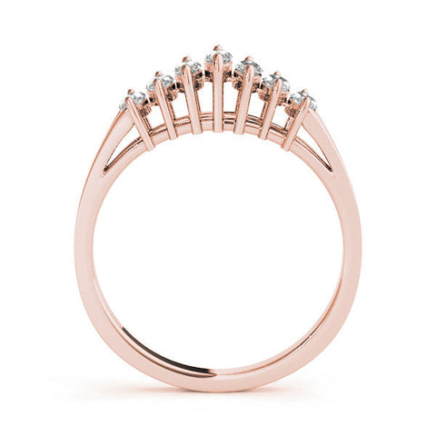 Rose gold Marquise Diamond Prong-Set Half-Eternity Band