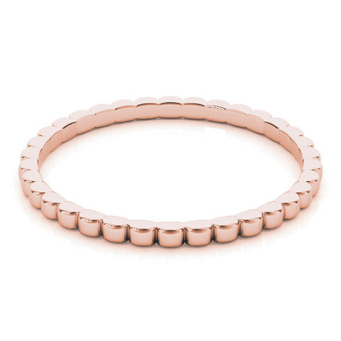 Rose gold Bezel Set Round Stone Eternity Band