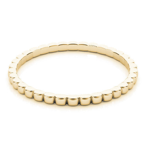 Yellow gold Bezel Set Round Stone Eternity Band