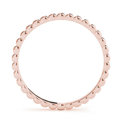 Rose gold Bezel Set Round Stone Eternity Band