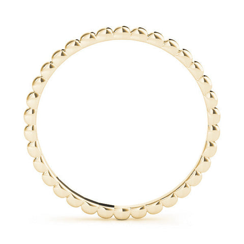 Yellow gold Bezel Set Round Stone Eternity Band