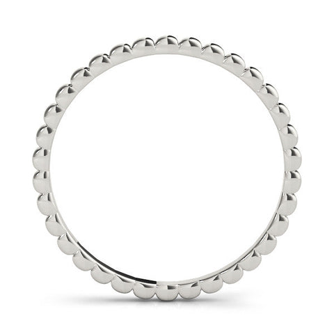 Silver Bezel Set Round Stone Eternity Band