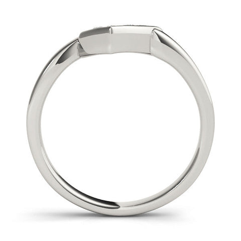 White gold Channel-Set Round Diamond Twist Band