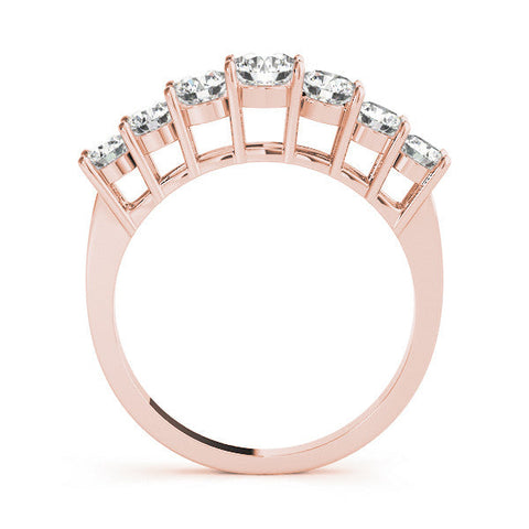 Rose gold Round Diamond Prong-Set Half-Eternity Band