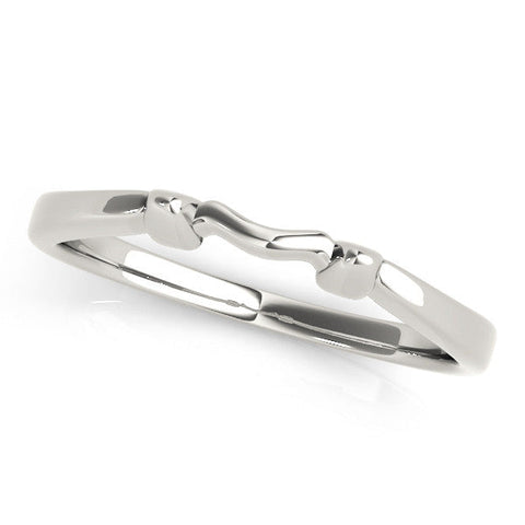 White gold Bamboo-Inspired Plain Metal Band