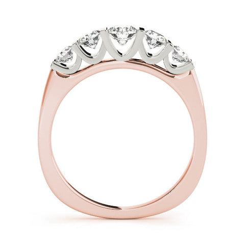 Rose gold Round Brilliant Channel Set Diamond Band