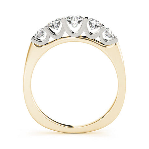Yellow gold Round Brilliant Channel Set Diamond Band
