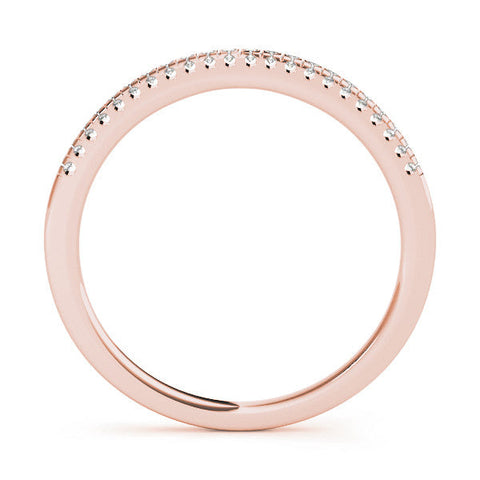 Rose gold Round Cut Diamond Pavé Set Eternity Band