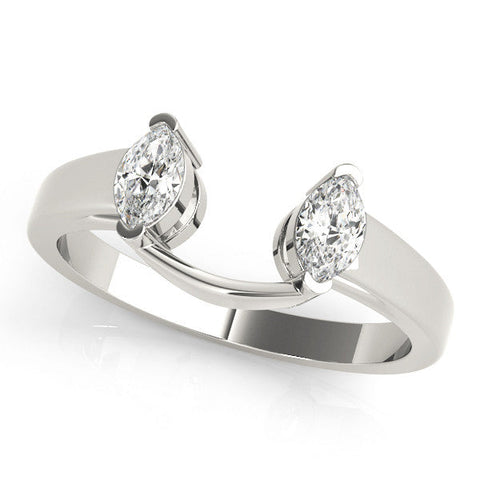 White gold Open Band Marquise Diamond Tension Setting