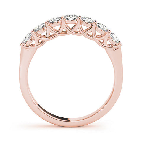 Rose gold Channel-Set Round Diamond Half-Eternity Band