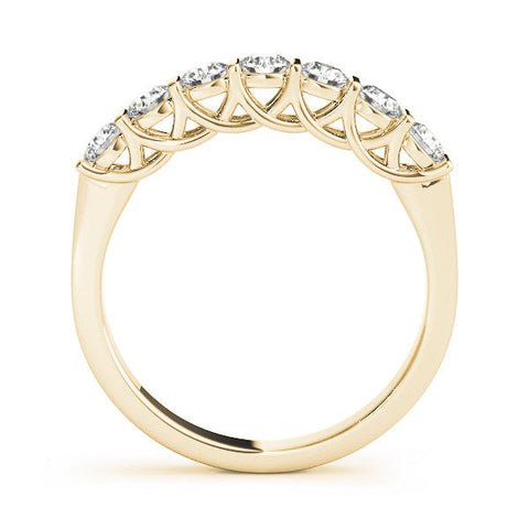 Yellow gold Channel-Set Round Diamond Half-Eternity Band