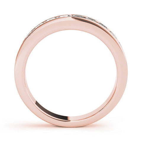 Rose gold Princess Cut Channel Set Diamond Eternity Band