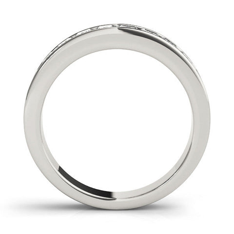 White gold Princess Cut Channel Set Diamond Eternity Band