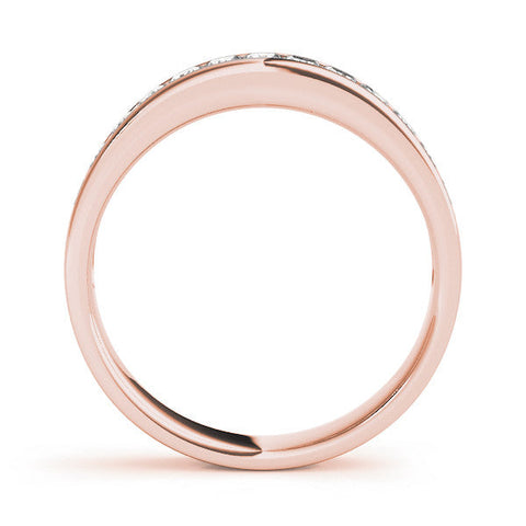 Rose gold Princess Cut Diamond Channel Set Eternity Band