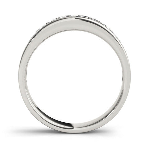White gold Princess Cut Diamond Channel Set Eternity Band