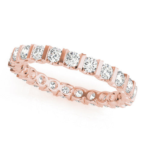 Rose gold Round-Cut Diamond Eternity Band with Channel Setting