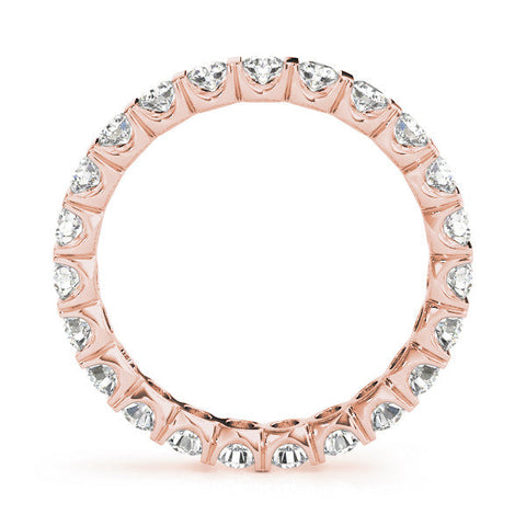 Rose gold Round-Cut Diamond Eternity Band with Channel Setting