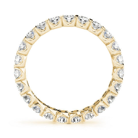 Yellow gold Round-Cut Diamond Eternity Band with Channel Setting