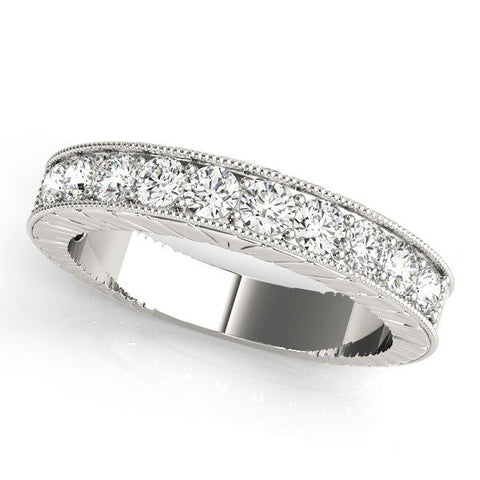 White gold Round Cut Channel Set Diamond Eternity Band