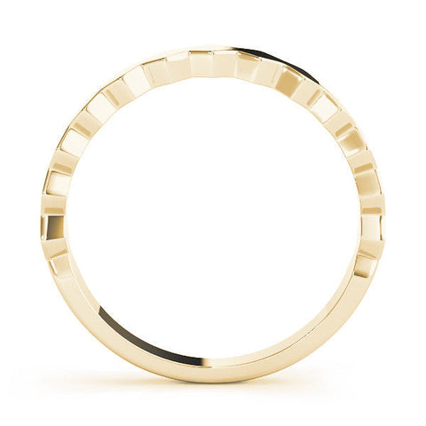 Yellow gold Zigzag Chevron Band with No Stone