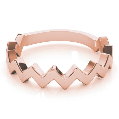 Rose gold Zigzag Chevron Band