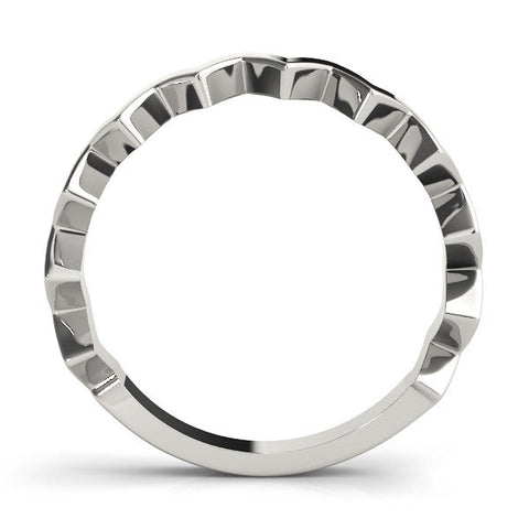 White gold Zigzag Chevron Band
