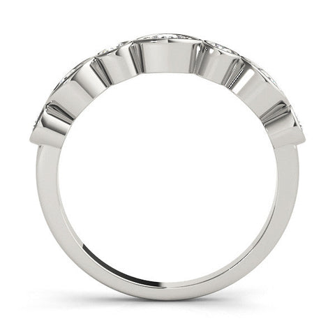 White gold Bezel Set Mixed Shape Diamond Eternity Band
