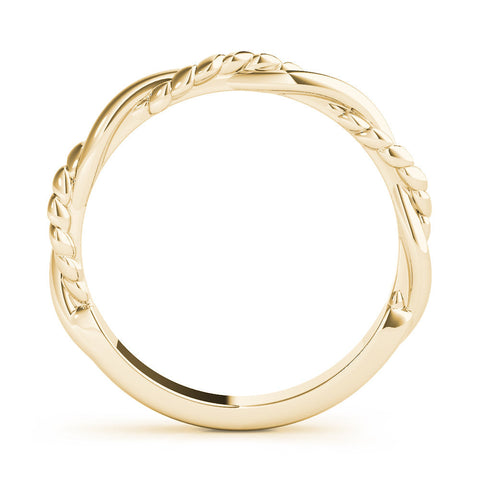Yellow gold Twisted Rope Solitaire Band
