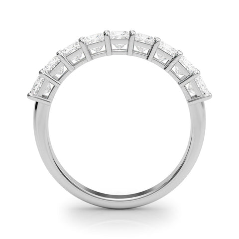 White gold Princess Cut Diamond Prong Set Eternity Band