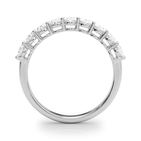 White gold Oval Diamond Prong-Set Eternity Band