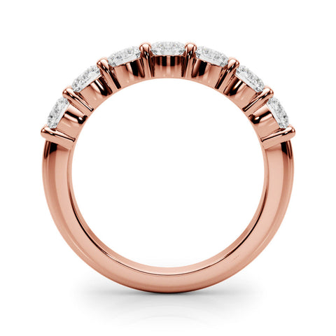 Rose gold Round Diamond Prong Set Half-Eternity Band