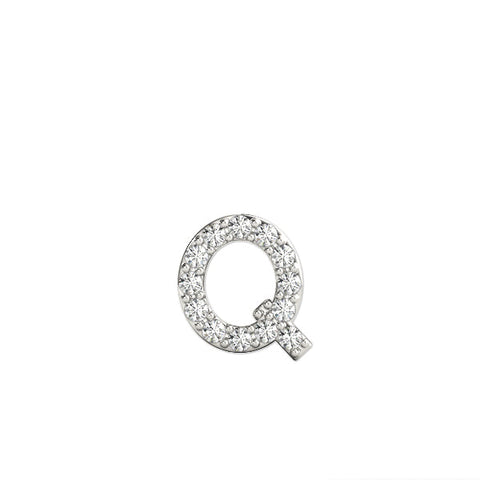 White gold Pavé Round Diamond Prong Setting Pendant