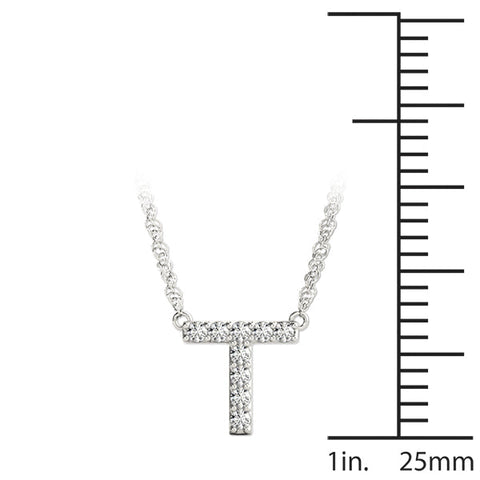 White gold Pavé Round Diamond Prong Set Pendant