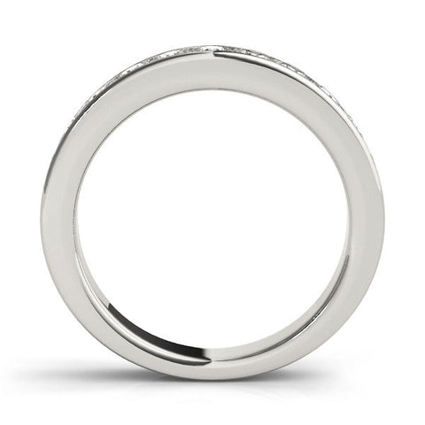 White gold Channel Set Round Diamond Eternity Band