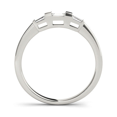 White gold Baguette Diamond Channel Set White Gold Band
